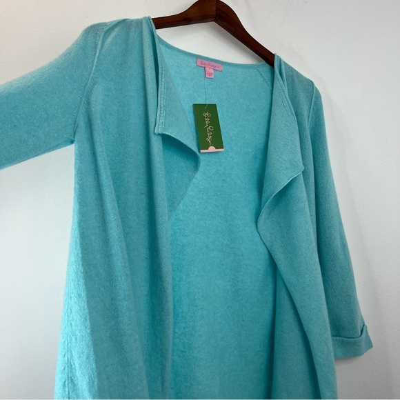 Lilly Pulitzer Oleander Cashmere Cardigan Sweater in Heathered Shorely B… - Picture 5 of 9